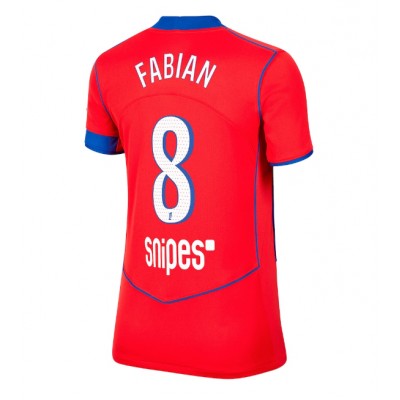 Fotballdrakt Dame Paris Saint-Germain Fabian Ruiz #8 Tredjedrakt 2025-26 Kortermet Fotballdrakt Dame Paris Saint-Germain Fabian Ruiz #8 Tredjedrakt 2025-26 Kortermet